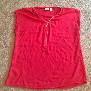 Red Cato short sleeve blouse